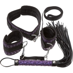  Чёрно-фиолетовый набор для бондажа Bondage Set 