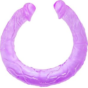  Двухголовый фиолетовый фаллоимитатор 44,5 см 