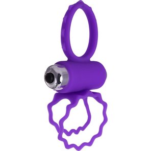  Фиолетовое эрекционное виброкольцо BOB 