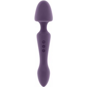  Фиолетовый двусторонний вибратор Sasha 22,5 см 