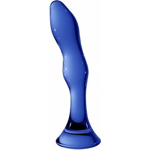  Синий стеклянный стимулятор Galant 18 см 