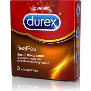  Презервативы Durex RealFeel для естественных ощущений 3 шт 