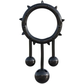  Чёрное эрекционное кольцо Original Ball Banger 