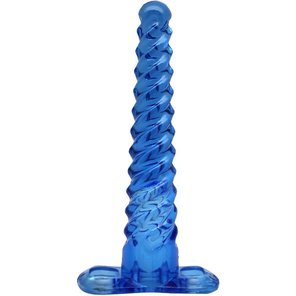  Синий спиралевидный анальный конус 17 см 