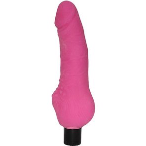 Розовый реалистичный вибратор VIBRO REALISTIC 24 см 