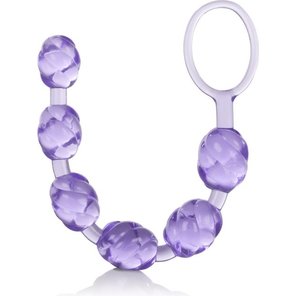  Фиолетовая анальная цепочка Swirl Pleasure Beads 20 см 