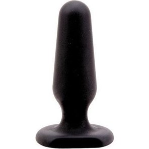  Чёрная анальная втулка Sex Expert 7,5 см 