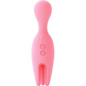  Розовый универсальный вибратор Nymph с подвижными щупальцами 