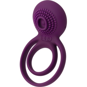  Фиолетовое эрекционное виброкольцо Tammy с подхватом мошонки 