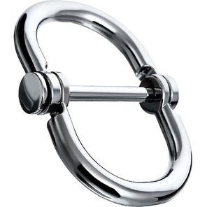  Серебристые наручники в форме восьмерки Metal размер S 