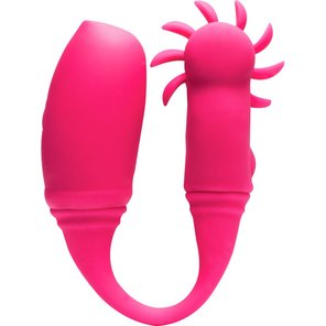  Розовый вибратор KAWAII DAISUKI 4 для одновременной вагинальной и клиторальной стимуляции 
