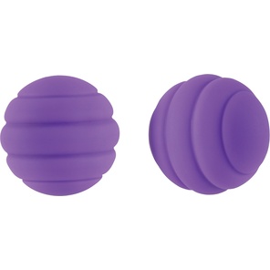  Фиолетовые стальные вагинальные шарики с силиконовым покрытием 
