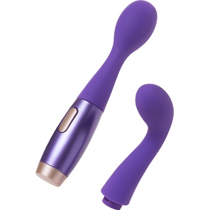  Фиолетовый вибратор Le Stelle PERKS SERIES EX-1 с 2 сменными насадками 