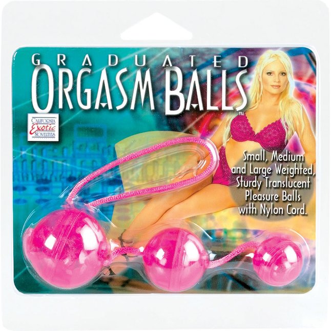 Три розовых вагинальных шарика - Orgasm Balls. Фотография 2.