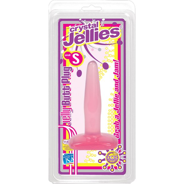 Гелевая анальная пробка розового цвета Crystal Jellies Small Butt Plug - 11,5 см - Crystal Jellies. Фотография 2.