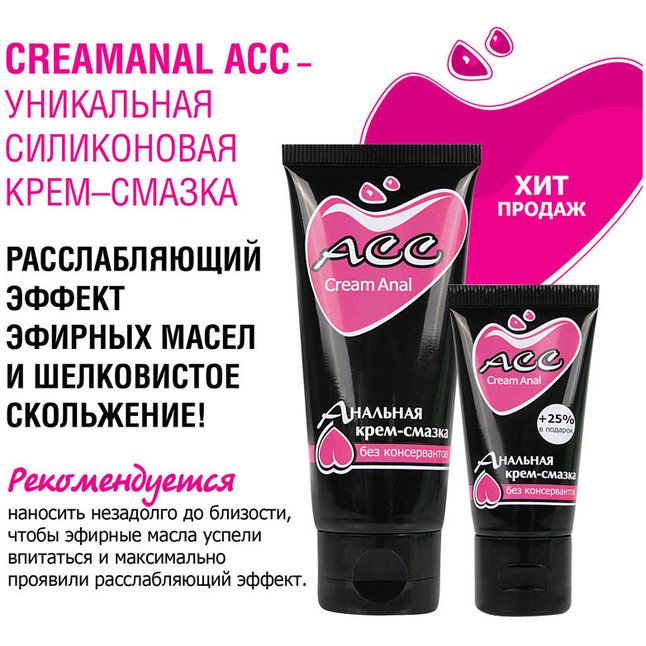 Анальная крем-смазка Creamanal АСС - 50 гр - Серия Creamanal АСС. Фотография 2.