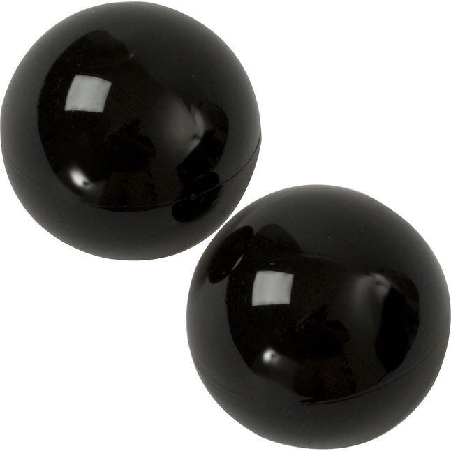 Тяжелые вагинальные шарики черного цвета X-LARGE BEN WA BALLS. Фотография 2.