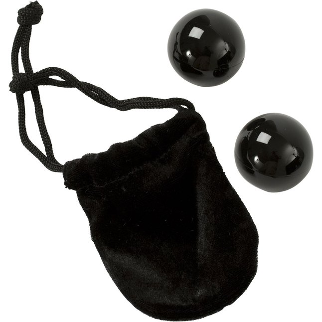 Тяжелые вагинальные шарики черного цвета X-LARGE BEN WA BALLS