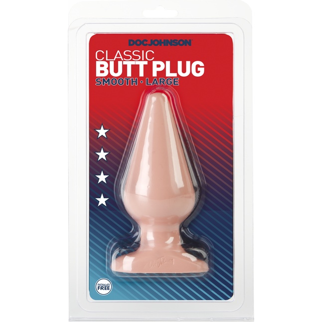 Анальная пробка телесного цвета Butt Plugs Smooth Classic Large - 14 см - The Classics. Фотография 3.