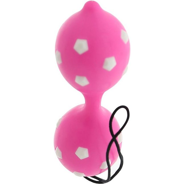 Розовые вагинальные шарики со смещенным центром тяжести DUO BALLS. Фотография 2.