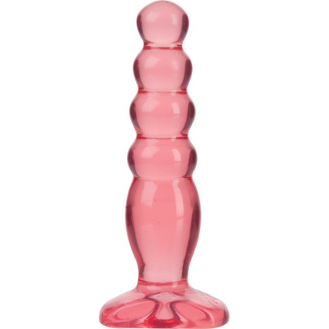Розовая анальная пробка Crystal Jellies 5 Anal Delight - 14 см - Crystal Jellies