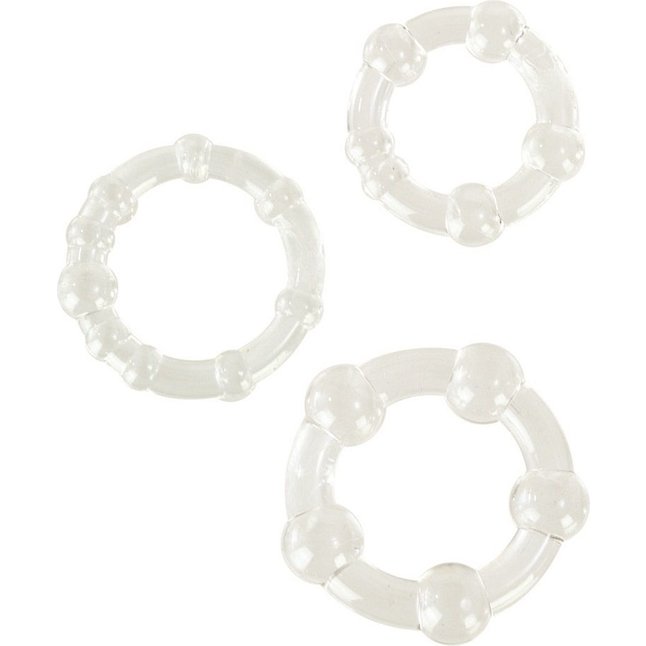 Набор из 3 прозрачных эрекционных колец различного диаметра Island Rings - Rings!