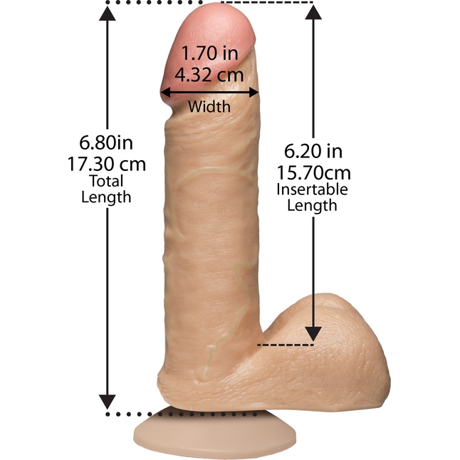 Фаллоимитатор на присоске The Realistic Cock 6” with Removable Vac-U-Lock Suction Cup - 17,3 см - The Realistic Cock. Фотография 2.