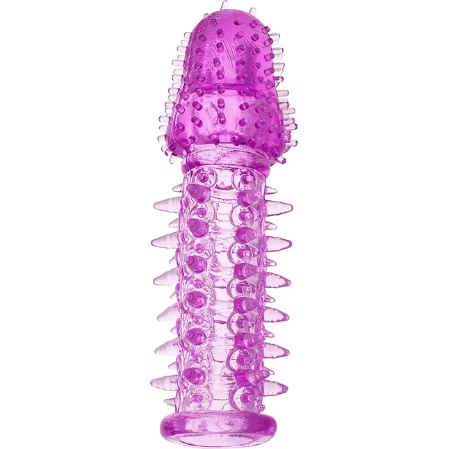 Фиолетовая насадка, удлиняющая половой член - 13,5 см