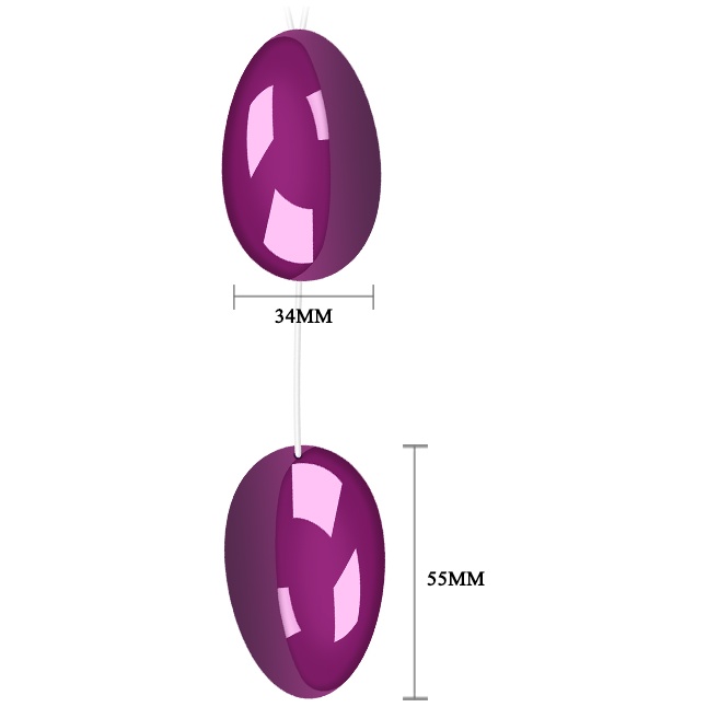 Фиолетовые анальные шарики вытянутой формы. Фотография 3.