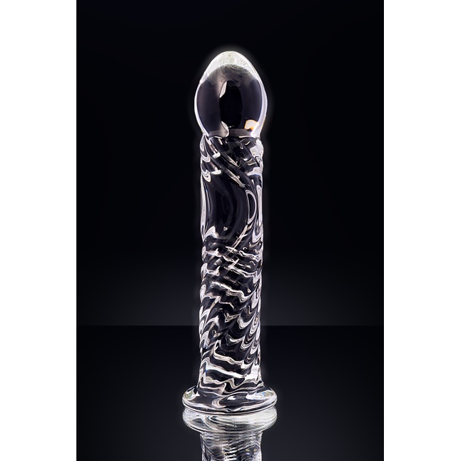 Стеклянный фаллоимитатор Волна - 17 см - Sexus Glass. Фотография 5.