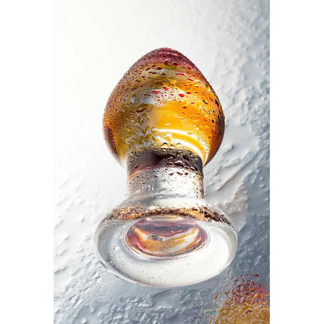 Стеклянная анальная пробка-стимулятор - 9 см - Sexus Glass. Фотография 8.