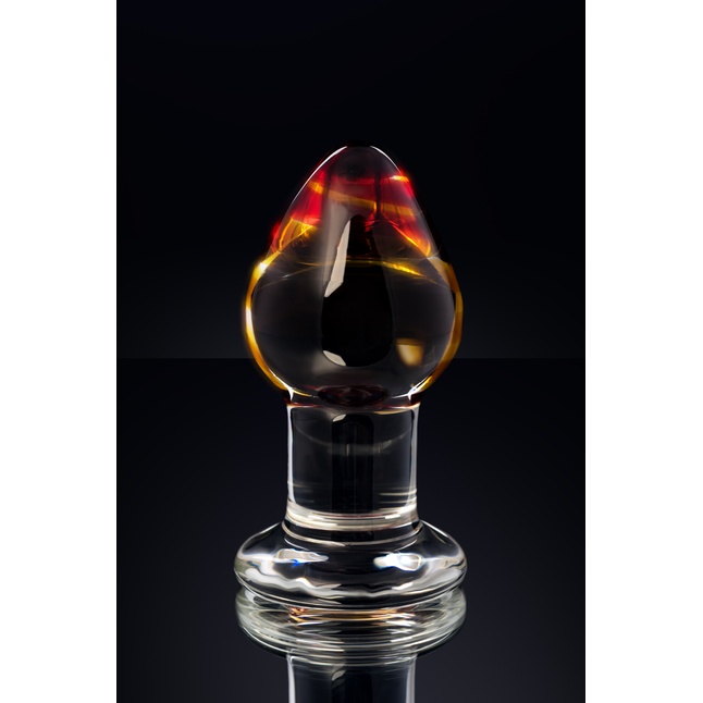 Стеклянная анальная пробка-стимулятор - 9 см - Sexus Glass. Фотография 10.