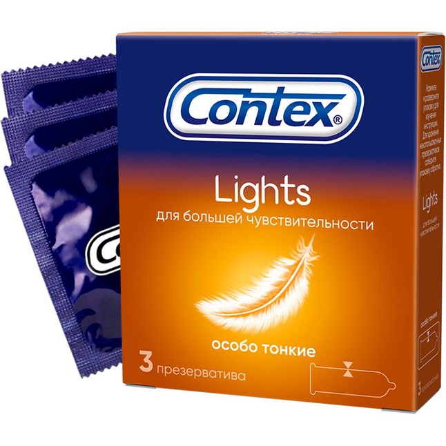 Особо тонкие презервативы Contex Lights - 3 шт