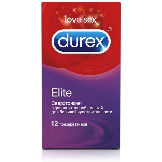 Сверхтонкие презервативы Durex Elite - 12 шт