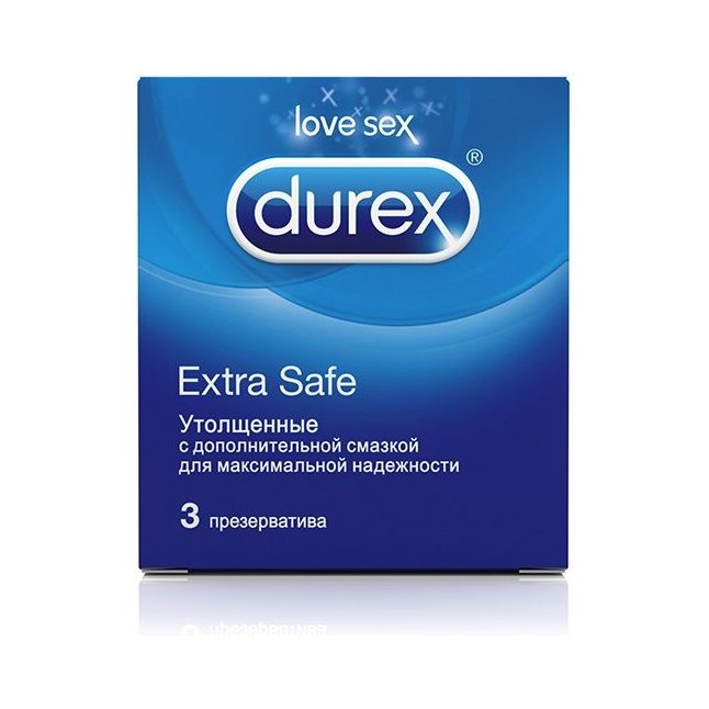 Утолщённые презервативы Durex Extra Safe - 3 шт