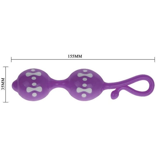 Фиолетовые вагинальные шарики из силикона для укрепления интимных мышц. Фотография 3.