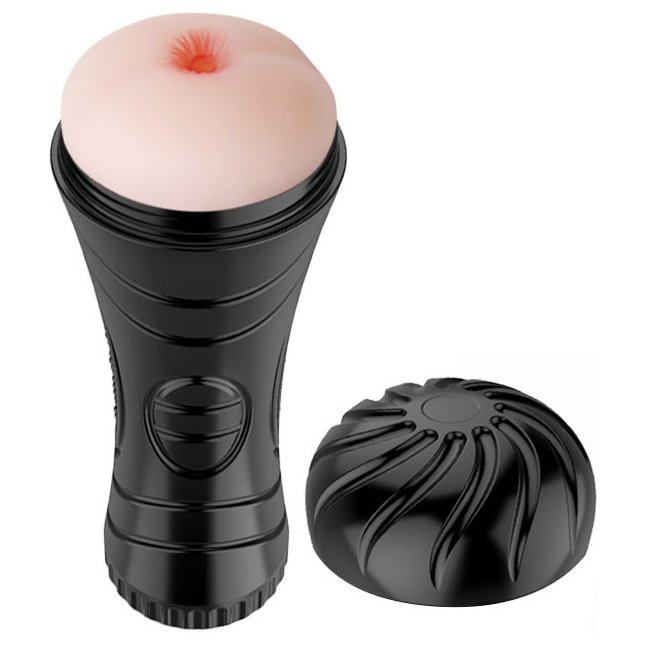 Мастурбатор-анус в колбе с 7 уровнями вибрации и выносным пультом Pink Butt. Фотография 3.