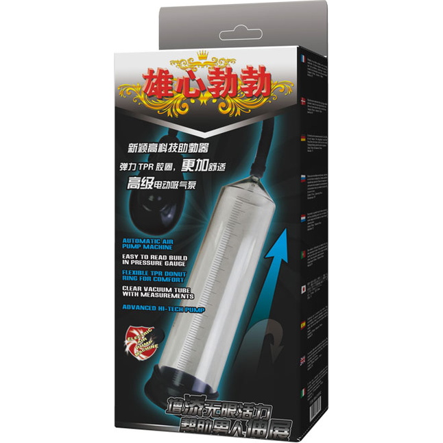 Прозрачная автоматическая помпа для пениса. Фотография 8.