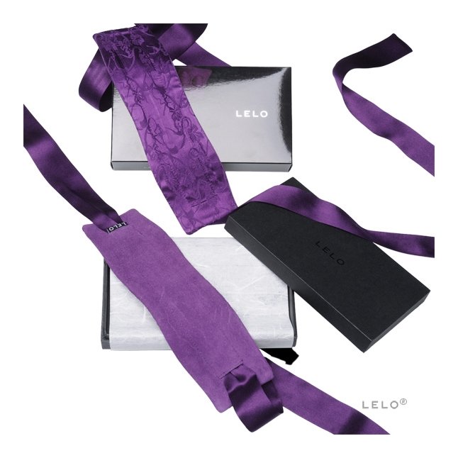 Фиолетовые шелковые наручники Etherea