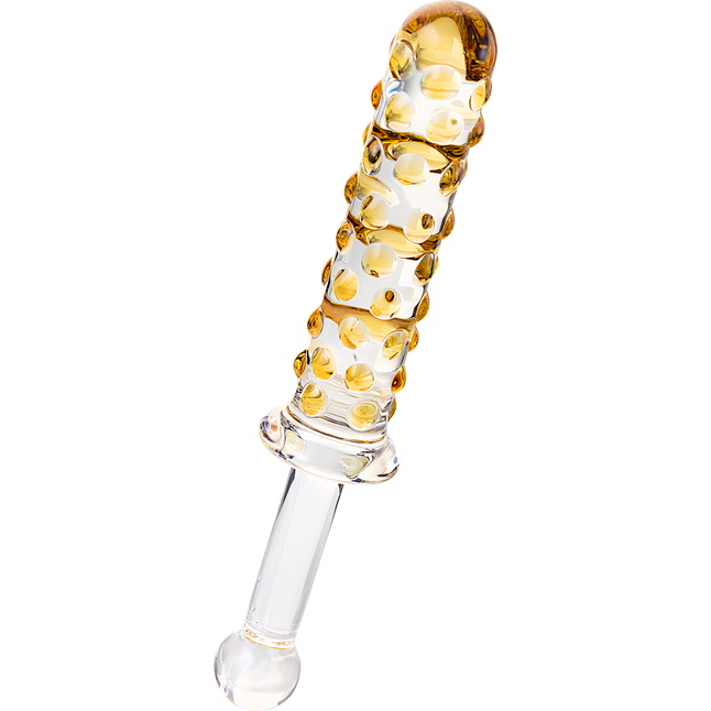Стеклянный анальный фаллос с выпуклыми точками - 24 см - Sexus Glass. Фотография 4.