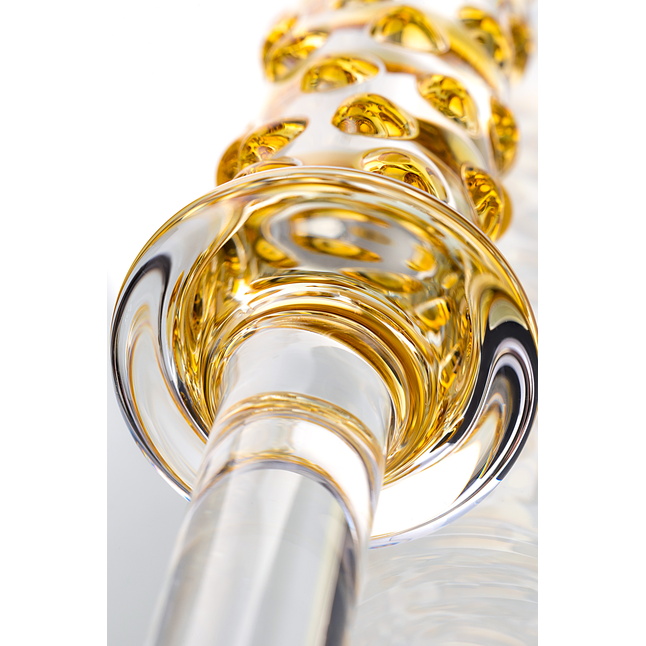 Стеклянный анальный фаллос с выпуклыми точками - 24 см - Sexus Glass. Фотография 7.