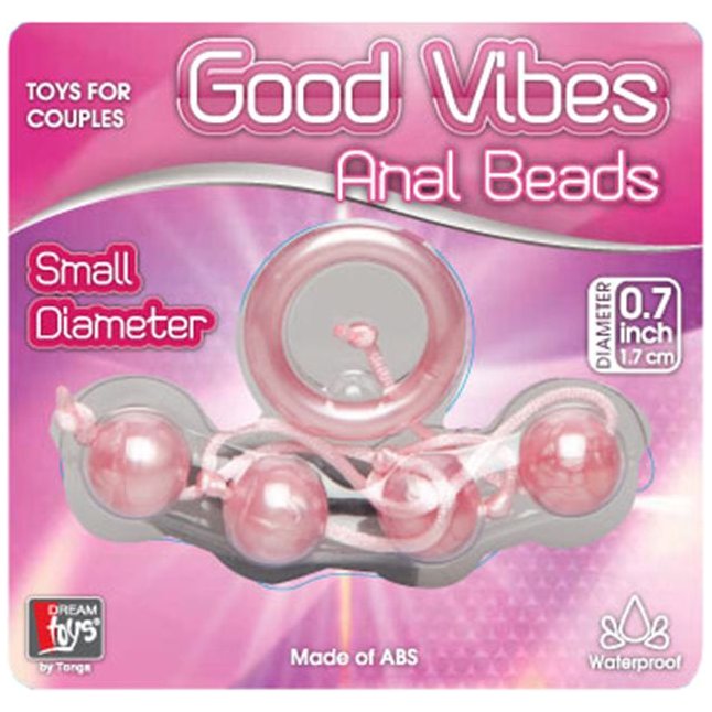 Розовые перламутровые анальные шарики - Good Vibes. Фотография 2.