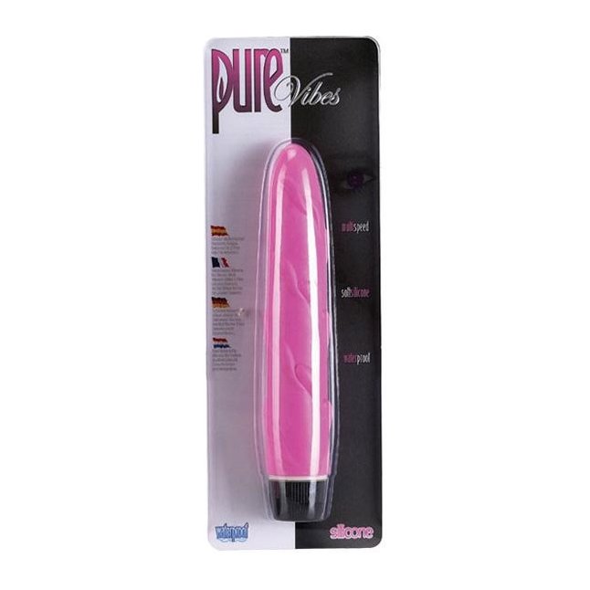 Розовый силиконовый вибромассажер PURE - Pure Vibes