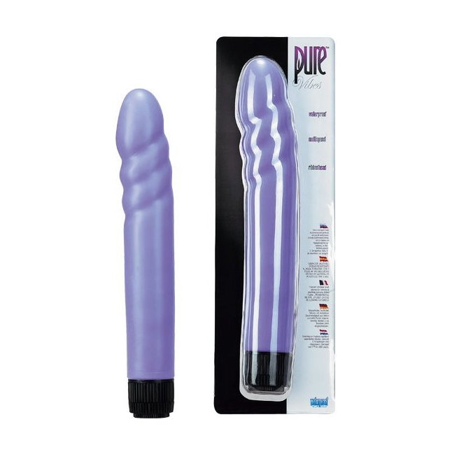 Фиолетовый водонепроницаемый вибромассажер Pure Vibes - 21,8 см - Pure Vibes