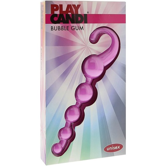 Розовая анальная цепочка PLAY CANDI BUBBLE GUM - 17 см - Play Candi. Фотография 2.