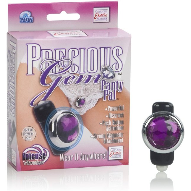 Стимулятор на трусики с фиолетовым кристаллом PRECIOUS GEM - Precious Gem