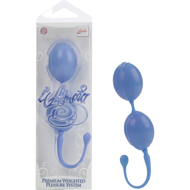 Голубые вагинальные шарики LAmour Premium Weighted Pleasure System - L Amour. Фотография 2.