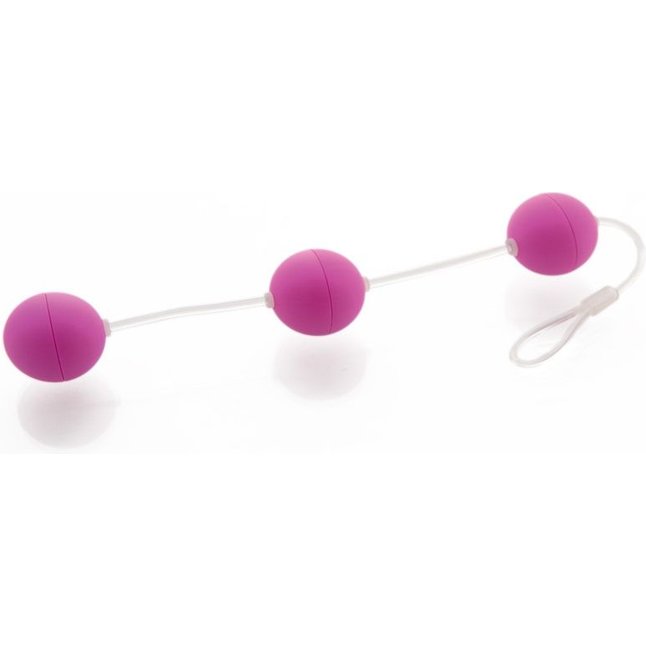 Анальная цепочка из 3 фиолетовых шариков - Sexus Funny Five