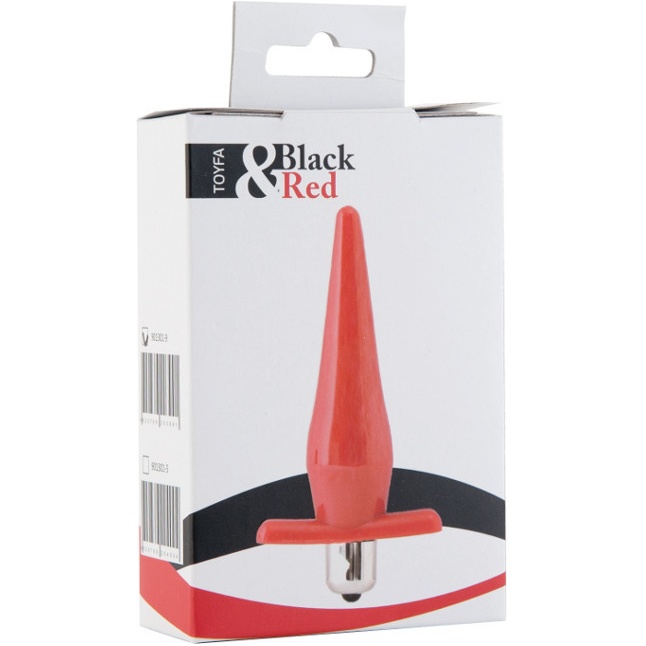 Красная водонепроницаемая вибровтулка Black Red - 12,7 см - Black Red. Фотография 2.