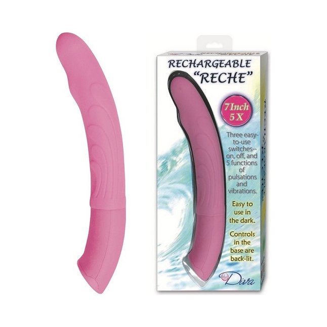 Розовый вибратор для G-точки с 5 режимами вибрации